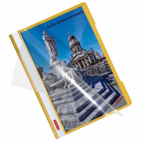 Herlitz A4 Paper Flat File - Yellow (Pack of 10) - Image 2