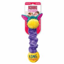 KONG - Squiggles - Stretchy Plush Dog Toy with Squeaker - For Large Dogs (Assorted Characters)