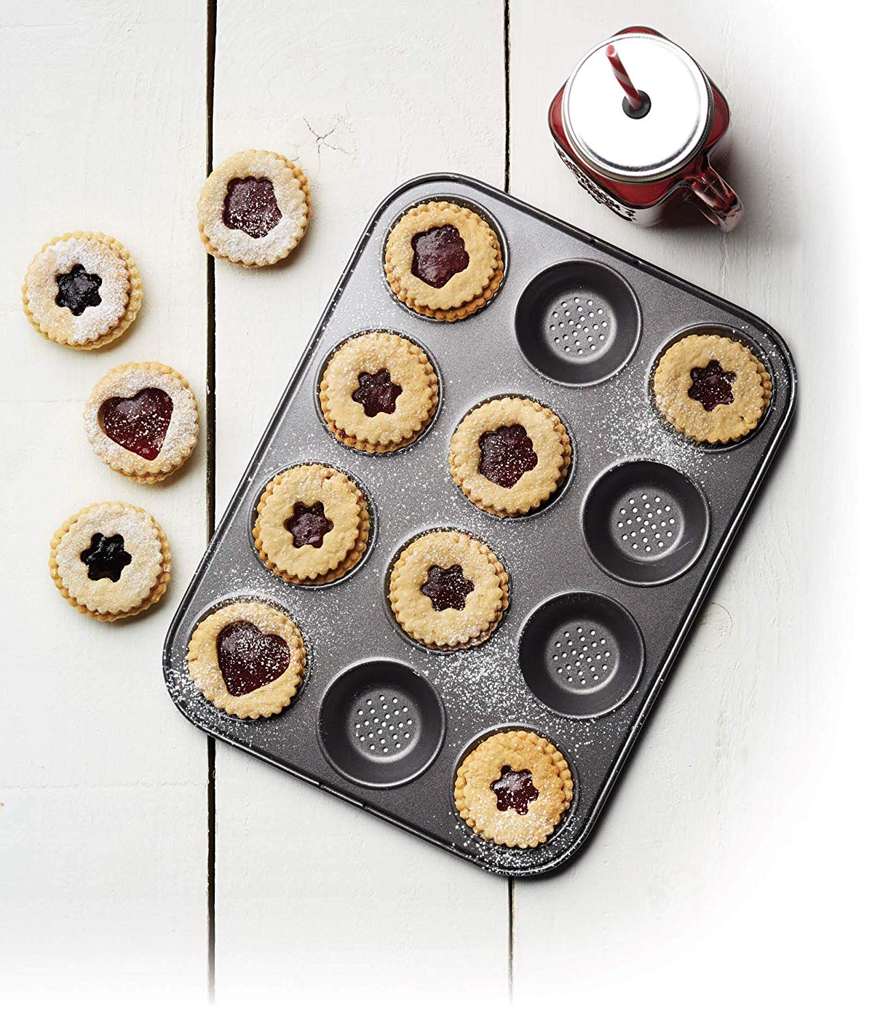 MasterClass Crusty Bake Perforated Mince Pie Baking Tray with PTFE, PFOA and BPA Free Non Stick - Image 3