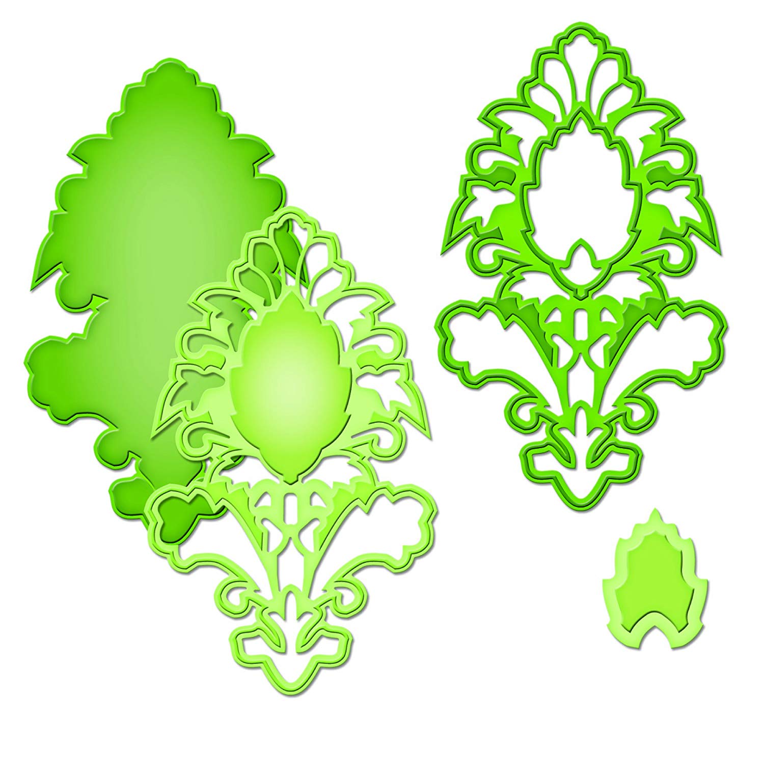 Spellbinders D-Lites Spellbinder Paper Arts Medallion Six Die Template, Green