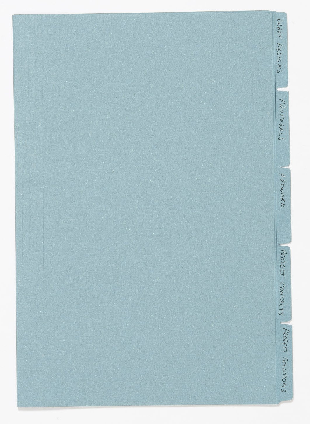 Exacompta, Ref FT170-BLUZ, Guildhall, Tabbed Folders, 345x240mm, 170gsm Lightweight Premium Manilla, A4 & Foolscap Documents