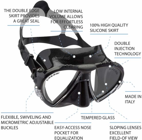 Cressi Men's Matrix Premium Diving Snorkeling Mask - Image 2