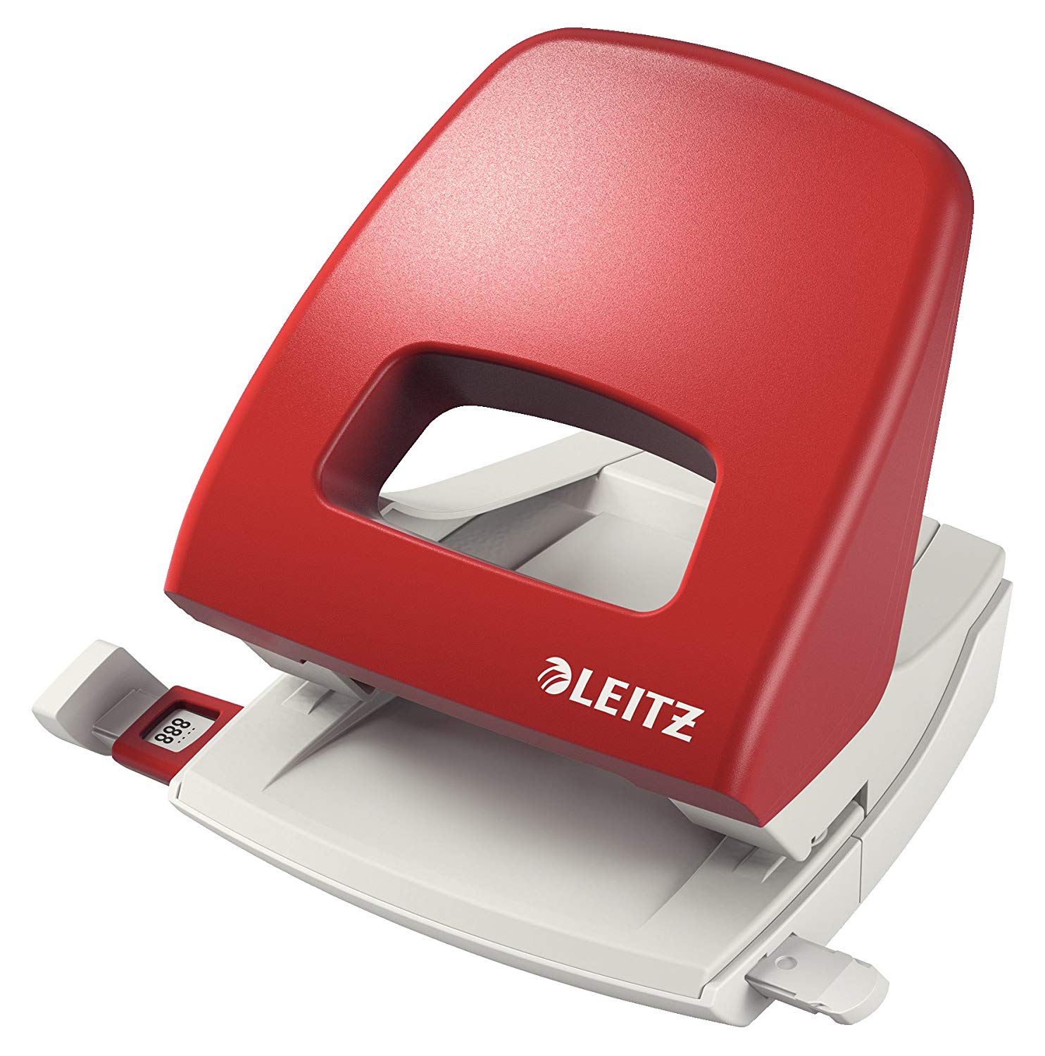 Leitz 50050025 "Nexxt Series" Office Hole Punch - Red, 25 sheet