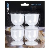 Chef Aid White Plastic Egg Cups, Set of 4