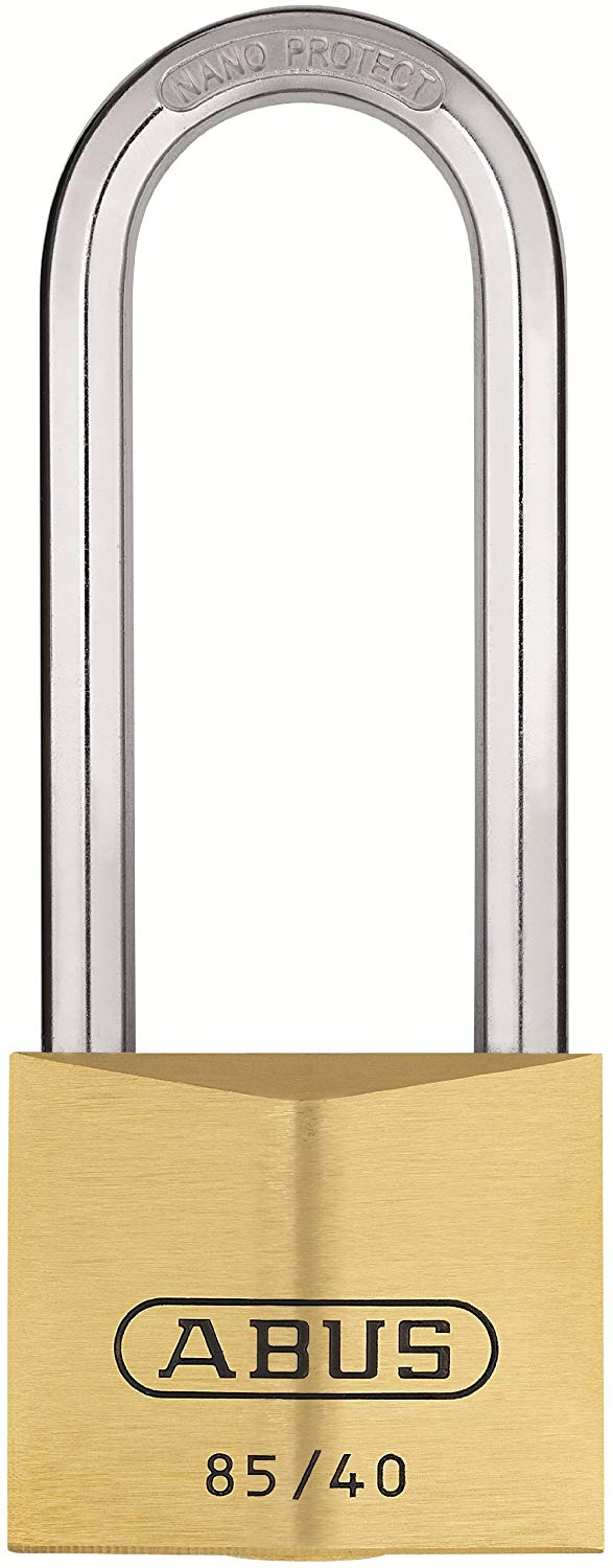 ABUS 36520 40mm Brass Padlock with 63mm Stainless Steel Long Shackle