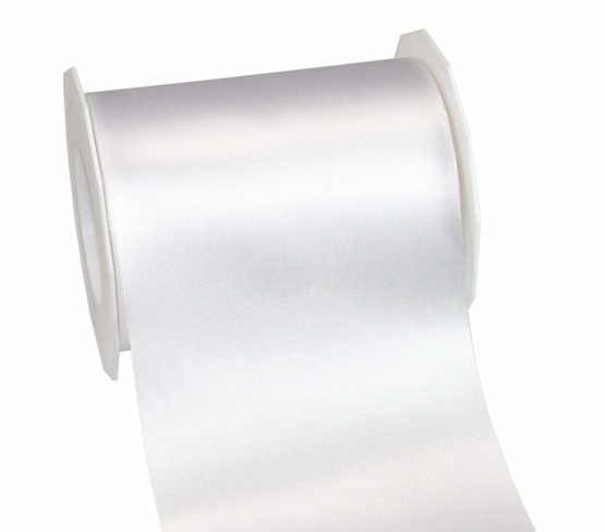 C.E. Pattberg Präsent 112 mm 25 m Ribbon Satin Adria, White