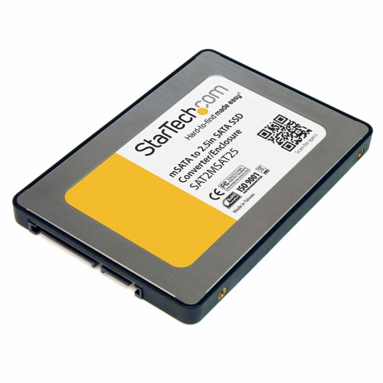 StarTech 2.5in SATA to Mini SATA SSD Adapter Enclosure - Mini PCIe ssd Adapter - SATA to mSATA - Mini PCIe SATA (SAT2MSAT25)