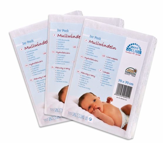 Julius Zöllner 8951151100 Muslin Nappies 70 x 70 cm Pack of 9