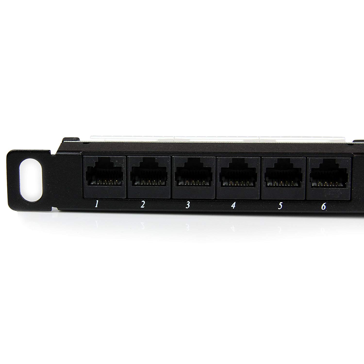 StarTech.com 24 Port 0.5U Cat5e Patch Panel, RJ45 Ethernet Rack Mount Cat 5e 110 Patch Panel - Image 2