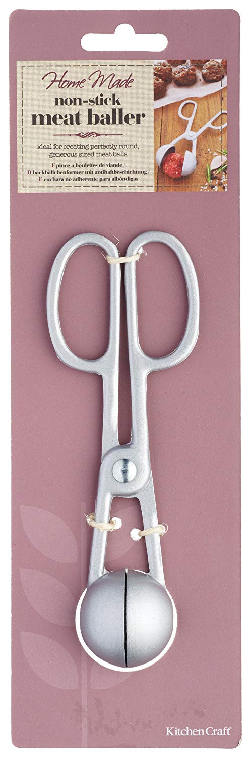 KitchenCraft Home Made Meatball Maker Tool with Non Stick Coating, Metal, 16.5 cm, Silver, Grey, 28 x 18 x 18 cm - Image 2