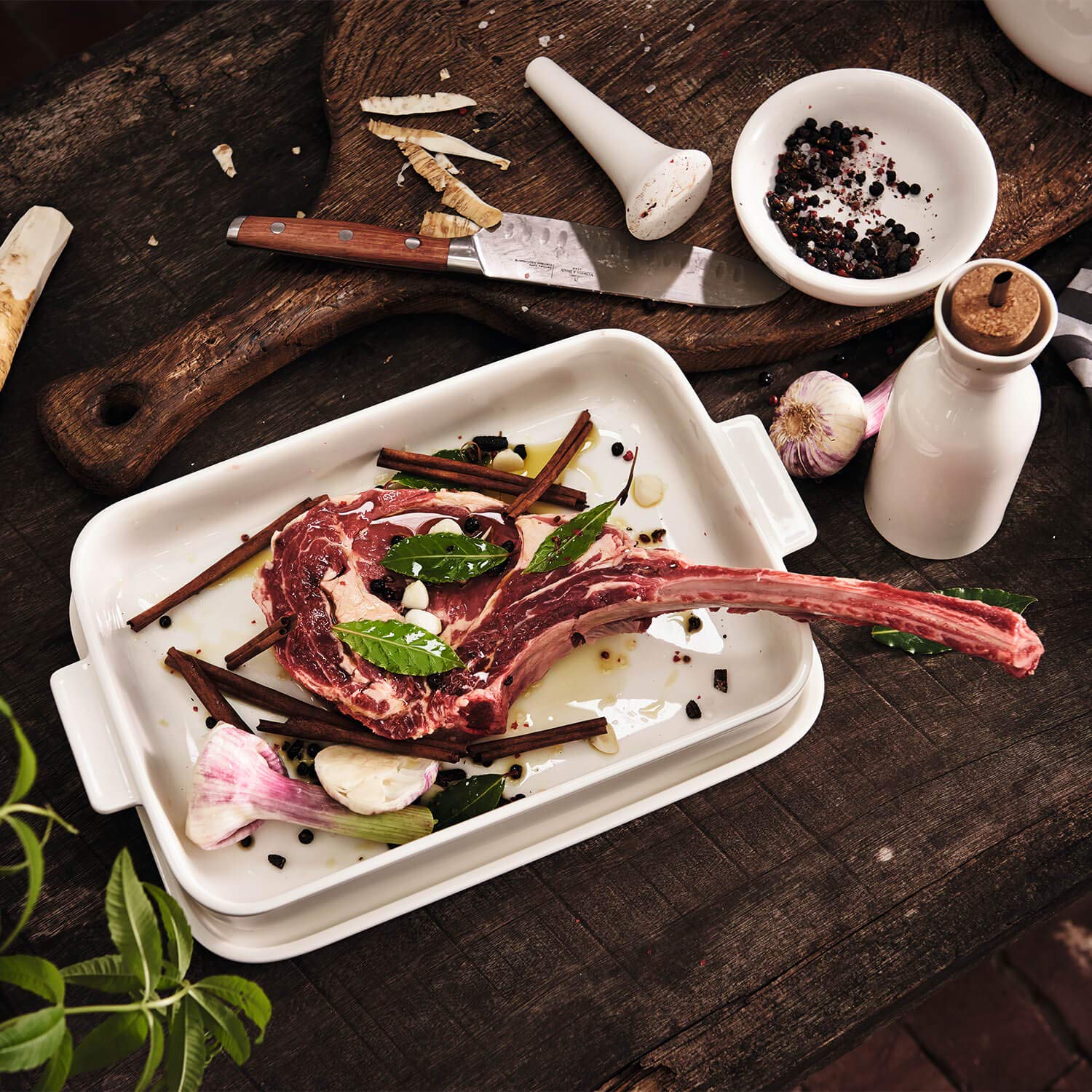 Villeroy & Boch Clever Cooking Rectangular Baking Pan, 34 x 24 cm, Premium Porcelain, White - Image 4