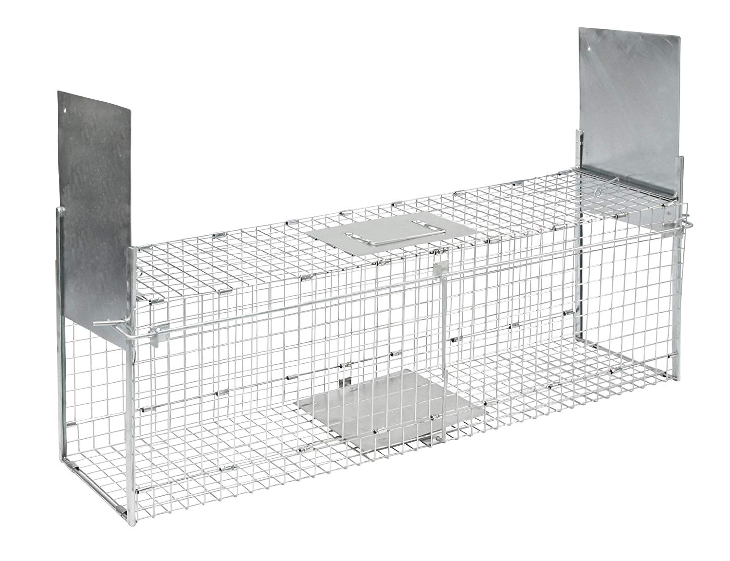 cit Kerbl 299676 Animal Trap Collapsible with 2 Entry Places 100 x 28 x 28 cm, One Size, Aluminum