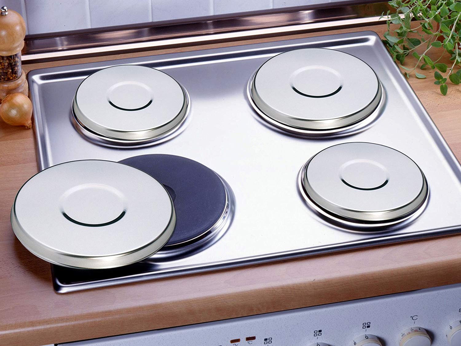 CHG Cooker Cover Plate 20cm, Stainless Steel, Silver, 20 x 20 x 1.6 cm