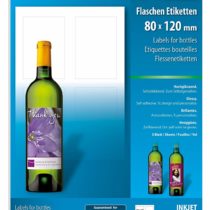 SIGEL DE160 Bottle Lables, 8 x 12 cm, 20 lbl = 5 sheets, white