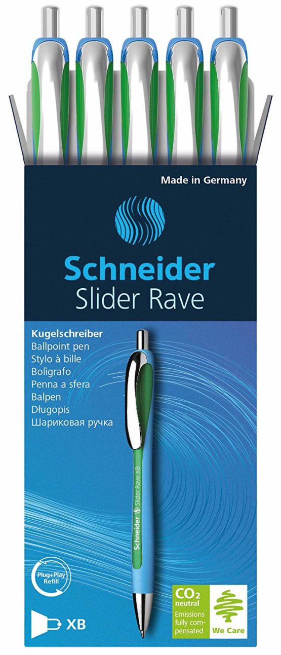 Schneider Slider Rave XB 132504 Ballpoint Pen (Pack of 5) Green - Image 2