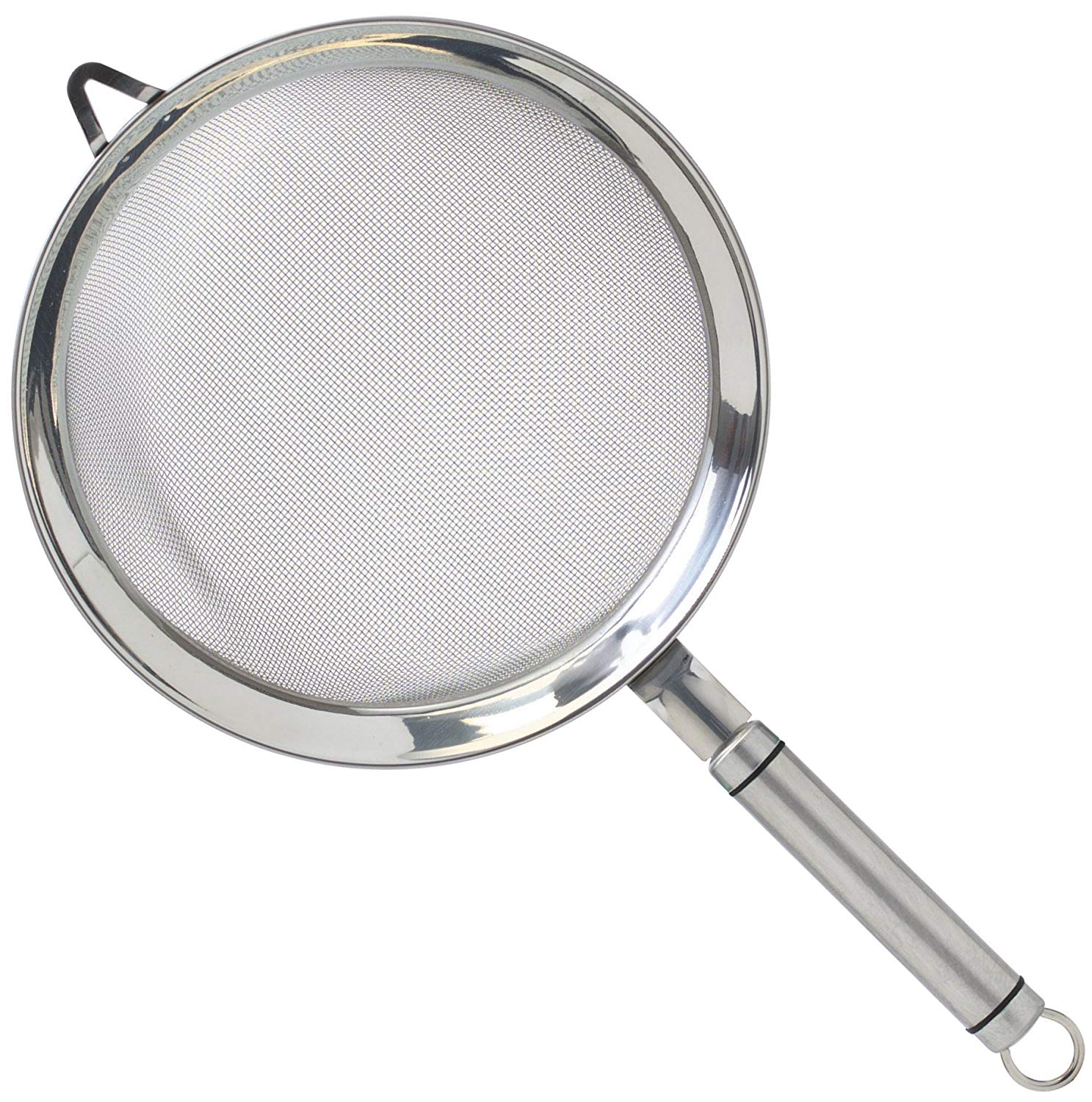 KitchenCraft Oval Handled Professional Stainless Steel Sieve, Fine Strainer for Sifting Flour Sugar, Sauces