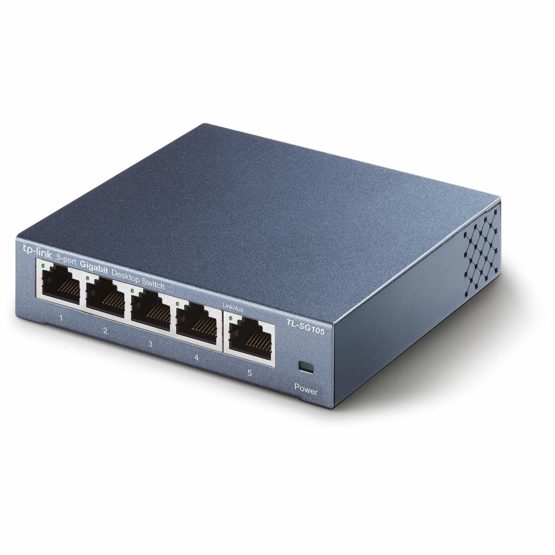 TP-Link TL-SG105 5-Port Gigabit Ethernet Switch, Desktop/Wall-Mount, Steel Case - Image 2