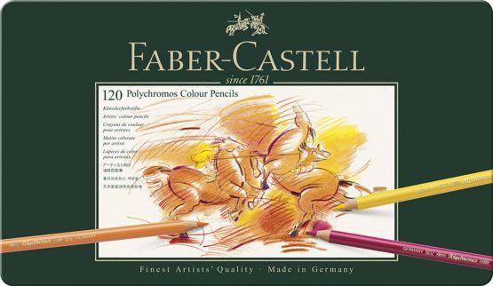 Faber-Castell 110011 Polychromos Colour Pencils, Tin of all 120 Colours