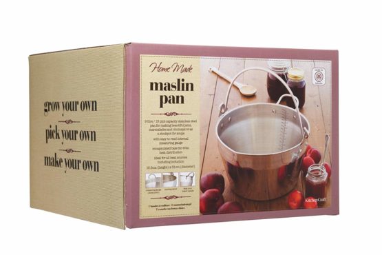 KitchenCraft Home Made Maslin/Jam Pan for Induction Hob with Recipe in Gift Box, Stainless Steel, 9 Litre, Silver - Image 3