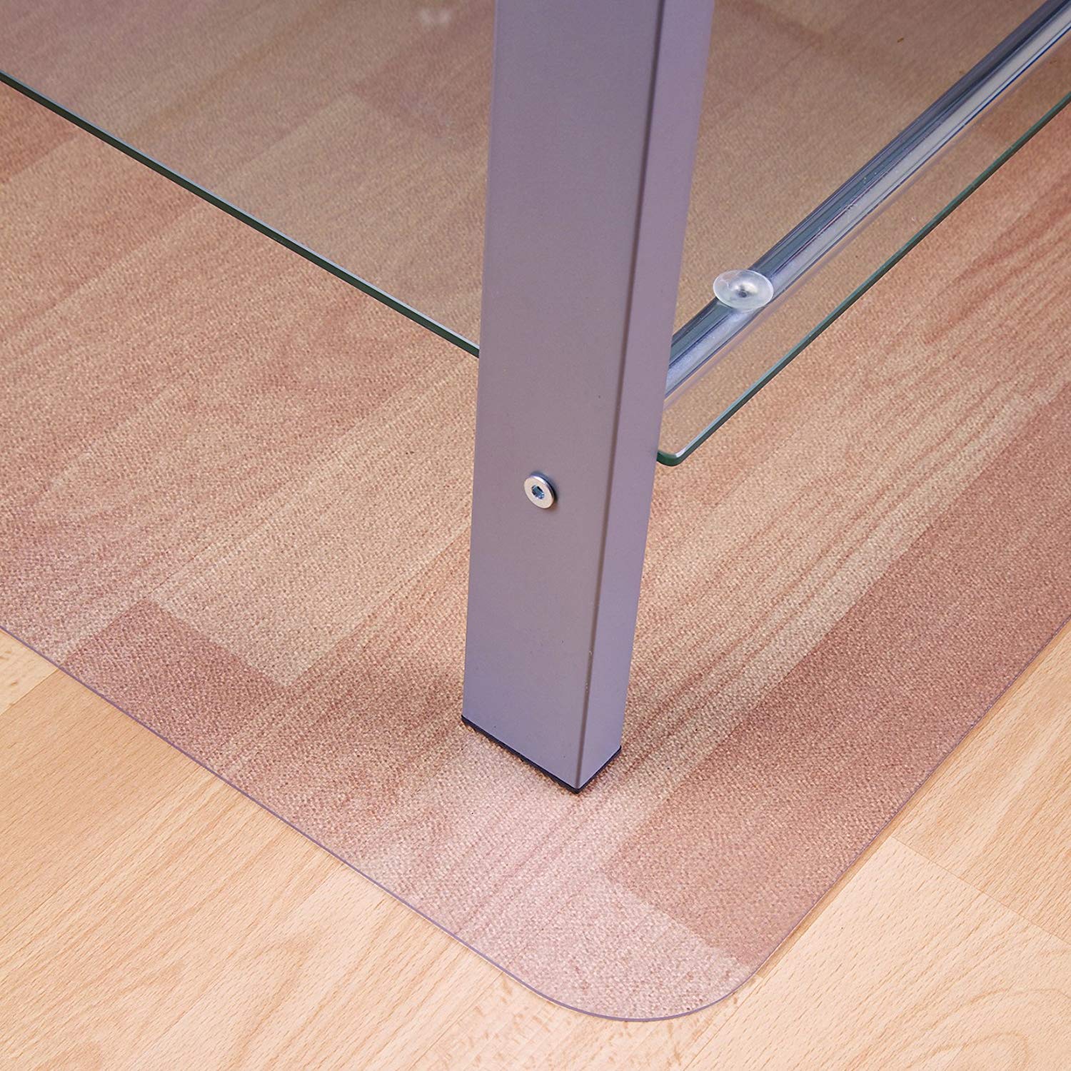 Floortex Valuemat PVC Chair Mat for Hard Floors/Carpet Tiles, 120cm x 75cm, Rectangular, Clear (FC127517EV) - Image 4