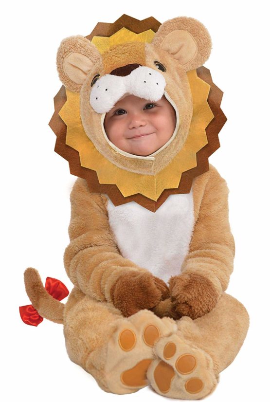 amscan 10132324 Baby Lion Costume with Detachable Hoodie-Age 6-12 Months-1 PC