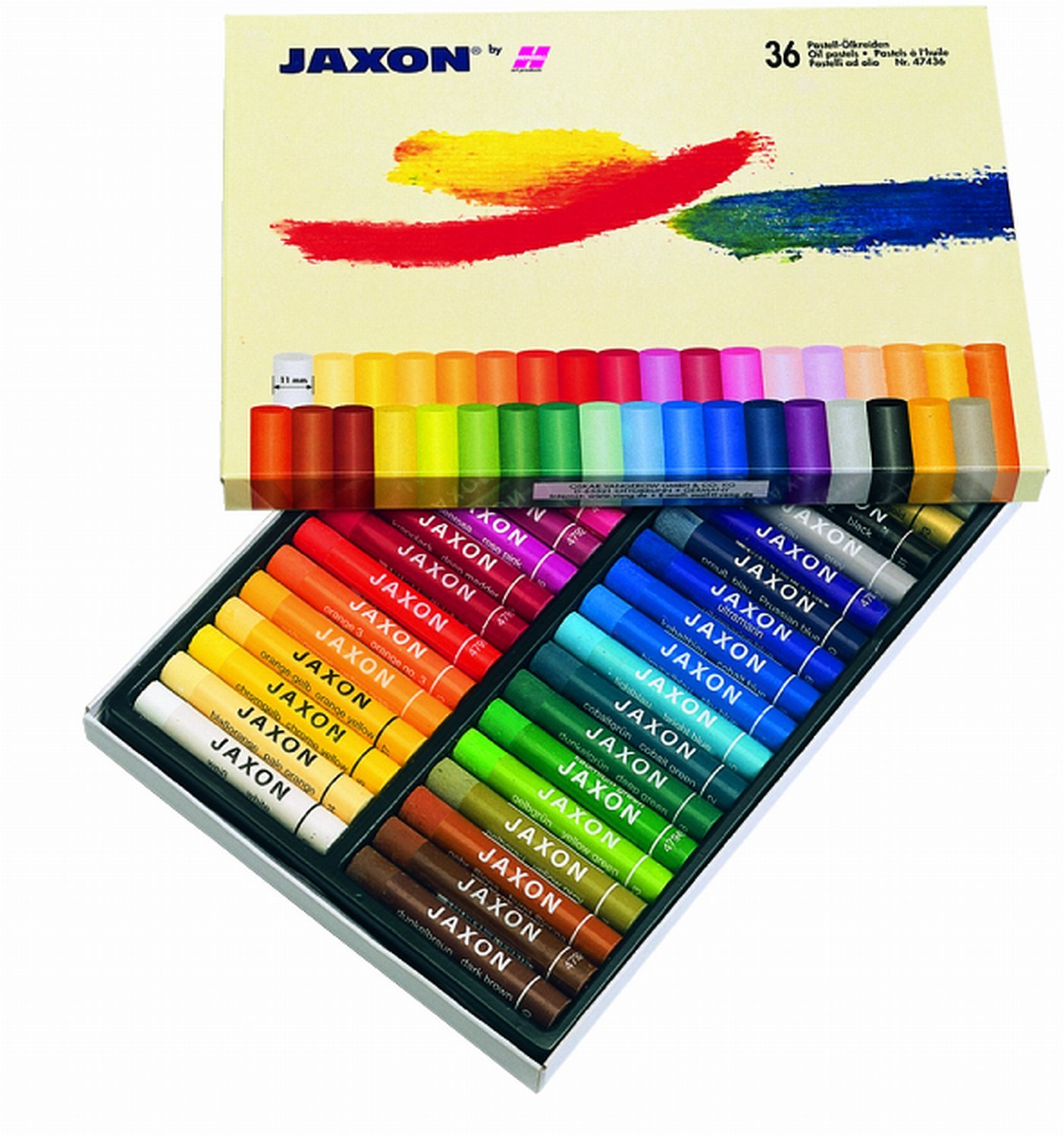 Honsel Art Products JAXON 47436 Oil Crayons 36-Pack, Mehrfarbig, 36 count (Pack of 1)