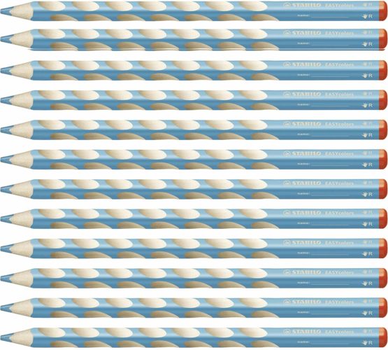 Colouring Pencil - STABILO EASYcolors Right Handed Box of 12 Light Blue