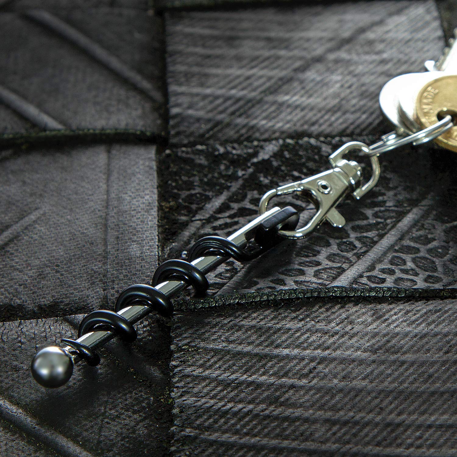 TRUE Twistick Pocket Keyring Wine Bottle Opener, Stainless Steel 4MM Cork Screw Bar & Teflon Coated Corkscrew Helix - Image 2