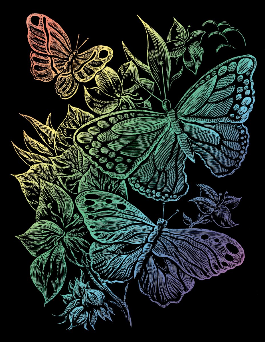 Royal & Langnickel Rainbow Engraving Art A4 Rainbow Animals Designed Painting Set (Pack of 3), multicolour - Image 3