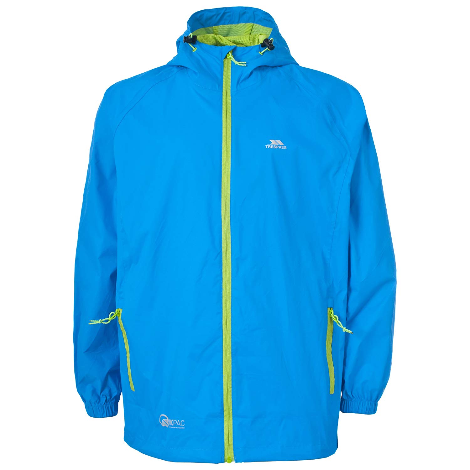 Trespass Waterproof Kids Jacket Qikpac, Packaway Childrens Rain Coat With Hood, Light Rain Jacket Windbreaker