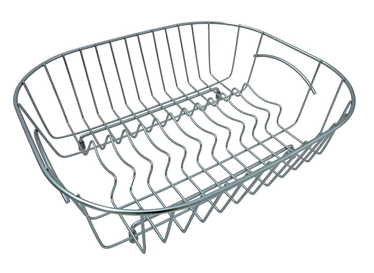 Delfinware 3951SS Stainless SteelPlate Sink Basket, Steel, Silver