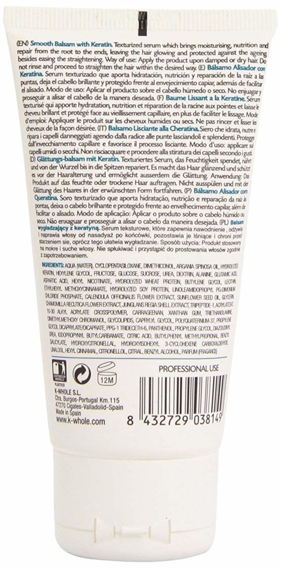 K-WHOLE Straightening Balsam with Keratin 75 ml - Image 2
