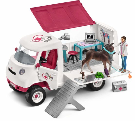 Schleich Horse Club Mobile Veterinarian Clinic Playset for Kids Ages 5-12 with Vet & Horse Toys