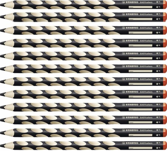 Colouring Pencil - STABILO EASYcolors Right Handed Box of 12 Black