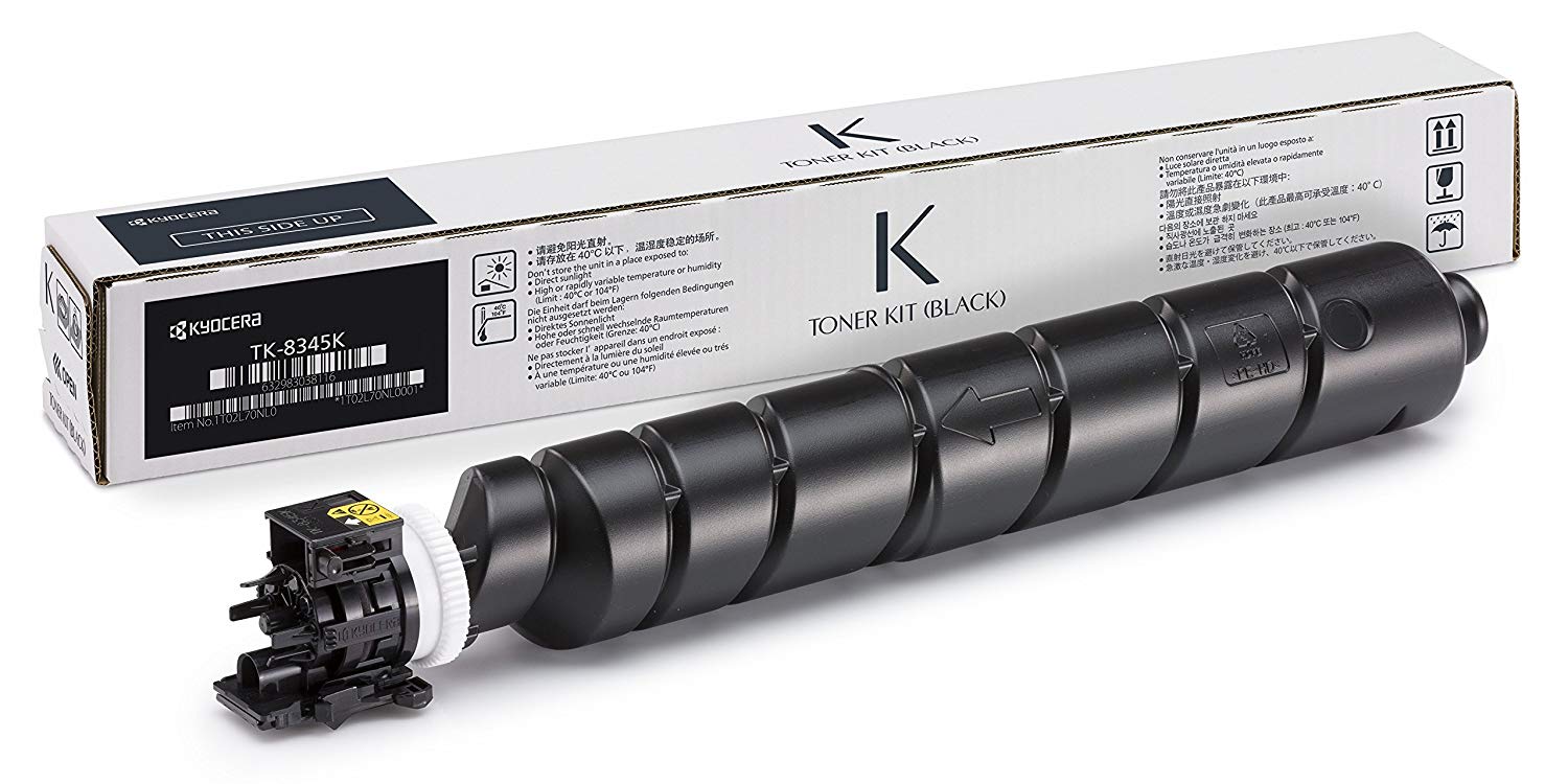 Kyocera Toner Cartridge TK-8345 K, BLACK, 20.000 Pages High Capacity Genuine Premium Printer Toner, 1T02L70NL0, T02L70NL