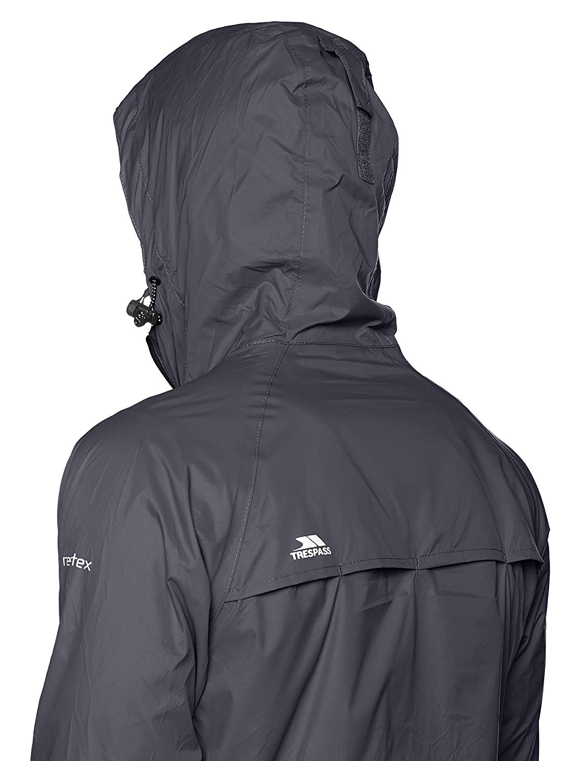 Trespass Adults Waterproof Jacket Qikpac, Lightweight Packaway Raincoat, 2 Zip Pockets, Full Body Front Zip, Adjustable Hood - Image 3