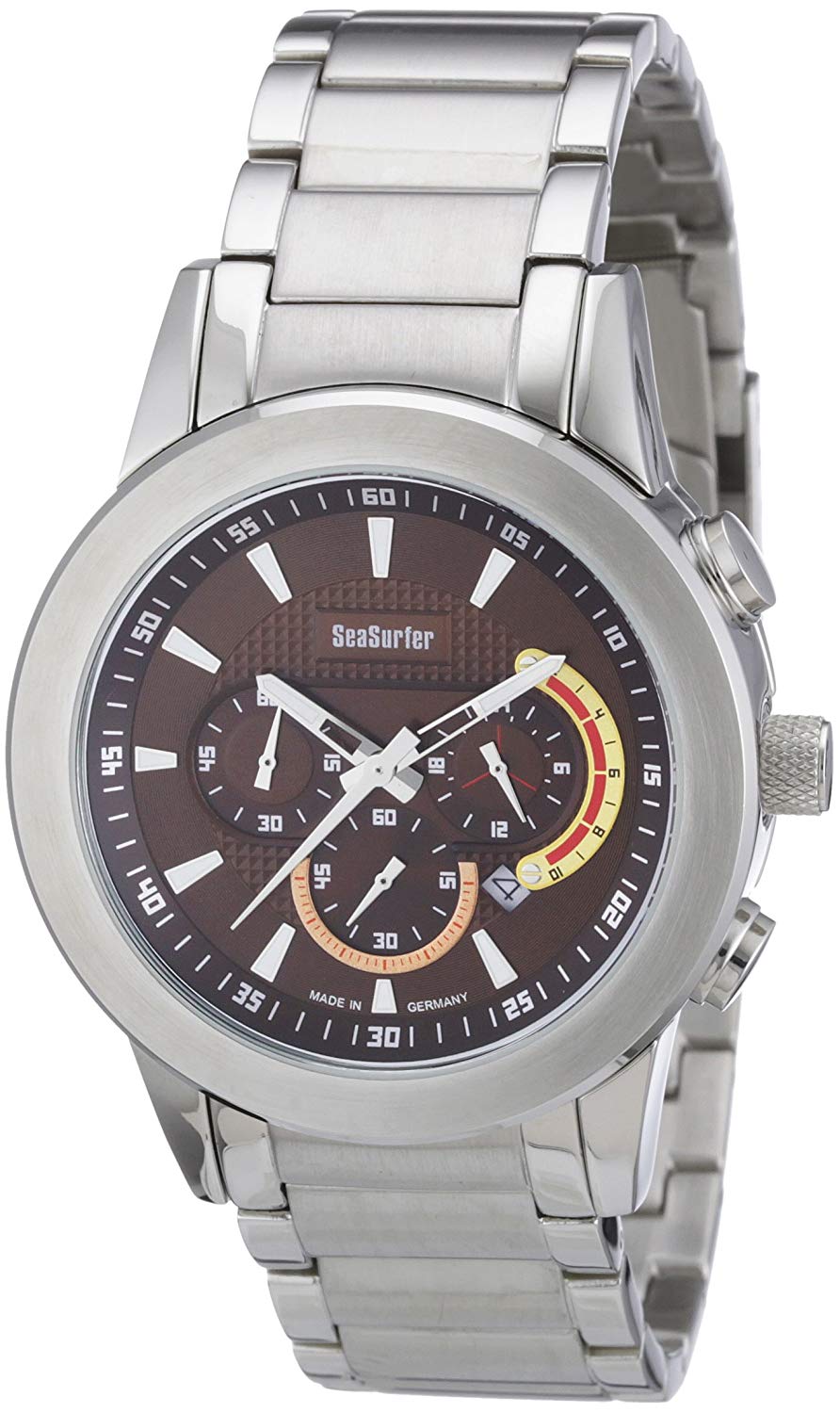 Sea Surfer Men's Quartz Watch 1581.4093 1581.4093 with Metal Strap, Brown