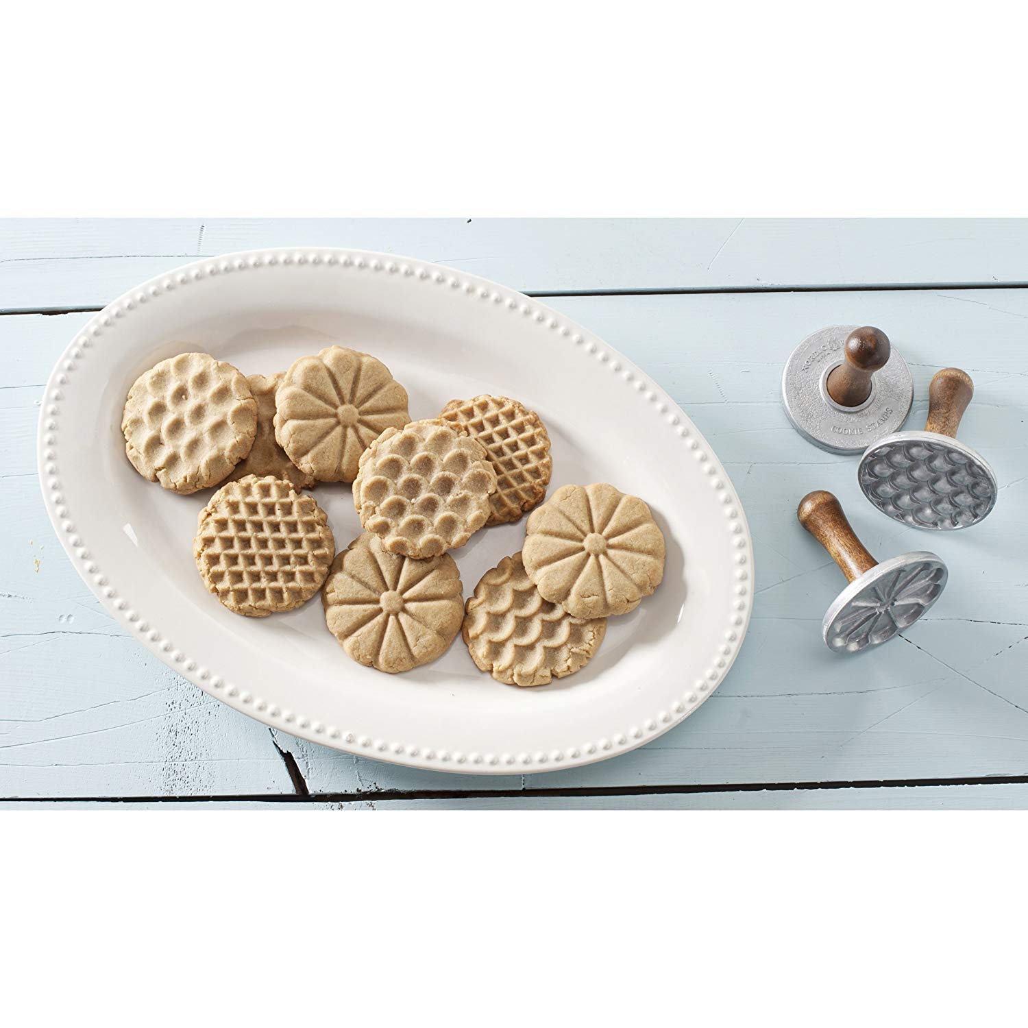 Nordic Ware All Season Cookie Stamps (Set of 3), Sturdy Cast Aluminium Cookie Stamp Set, Cookie Press Set Made in the USA - Image 2
