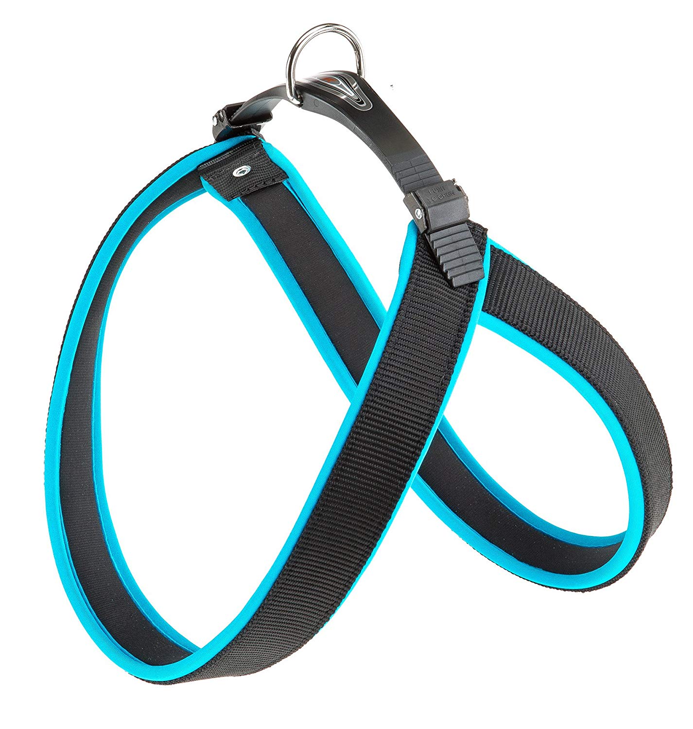 Ferplast Harness for Large Dogs AGILA FLUO 8 Dog Harness with Soft Padding, Quick Release and Attachment System