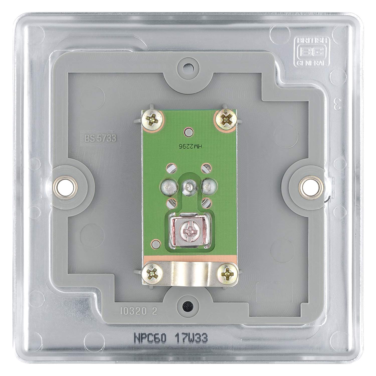 BG Electrical Single Co-Axial Socket, Polished Chrome - Image 4
