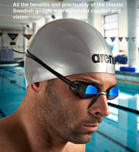 Arena Swedix Mirror Goggles - Smoke/Silver/Black - Image 3