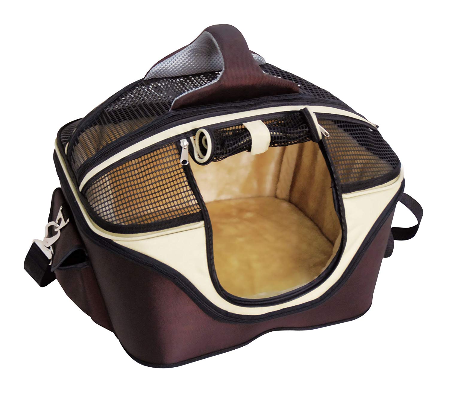 Croci FAST&EASY Carrier 2in1 - carrier and kennel for dog and cat Shoulder bag for pet Transport bag Size S, Maximum load 12 kg