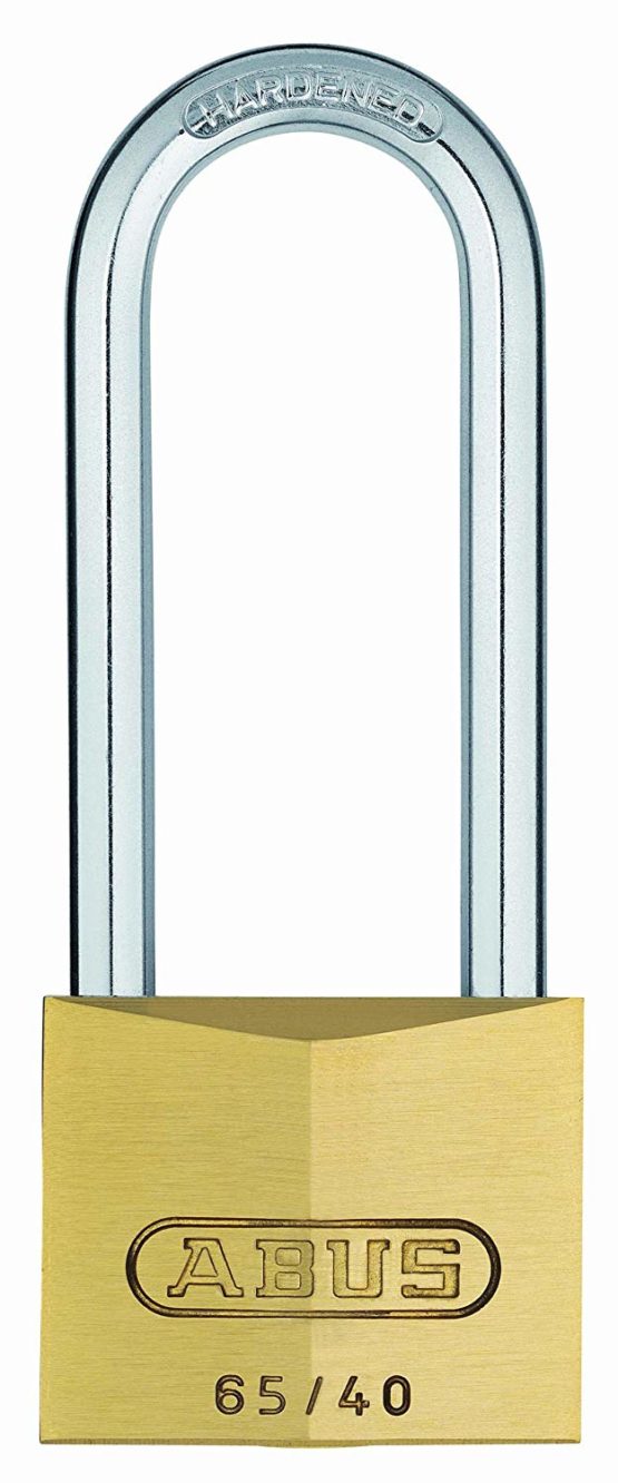 ABUS KG ABUS 05320 65/40HB63 63mm Long Shackle Brass Padlock with 404 Alike Keyed, 40 mm