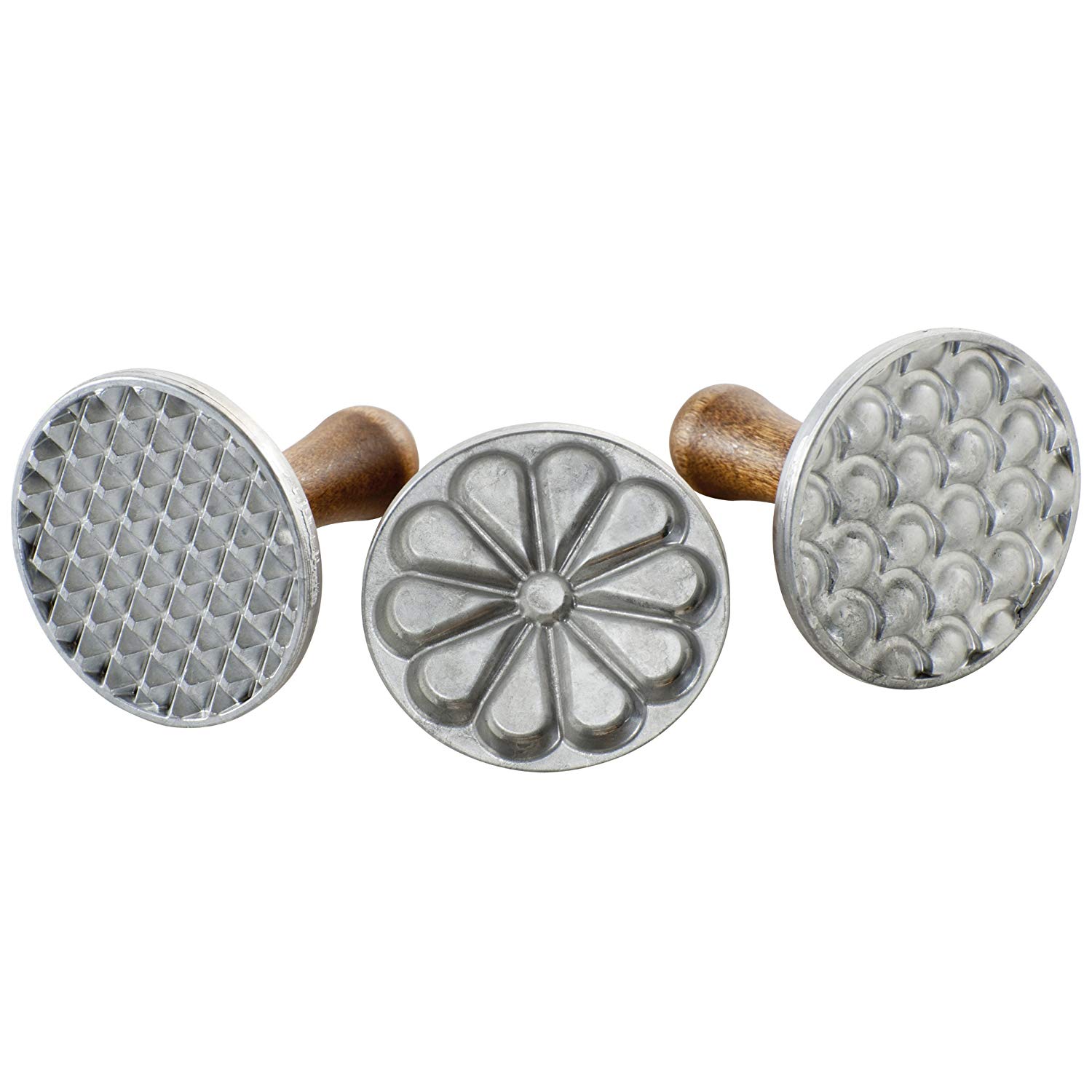 Nordic Ware All Season Cookie Stamps (Set of 3), Sturdy Cast Aluminium Cookie Stamp Set, Cookie Press Set Made in the USA