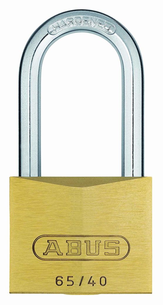 ABUS KG ABUS 12012 65/40HB40 40mm Long Shackle Brass Padlock with 6404 Alike Keyed, 40 mm