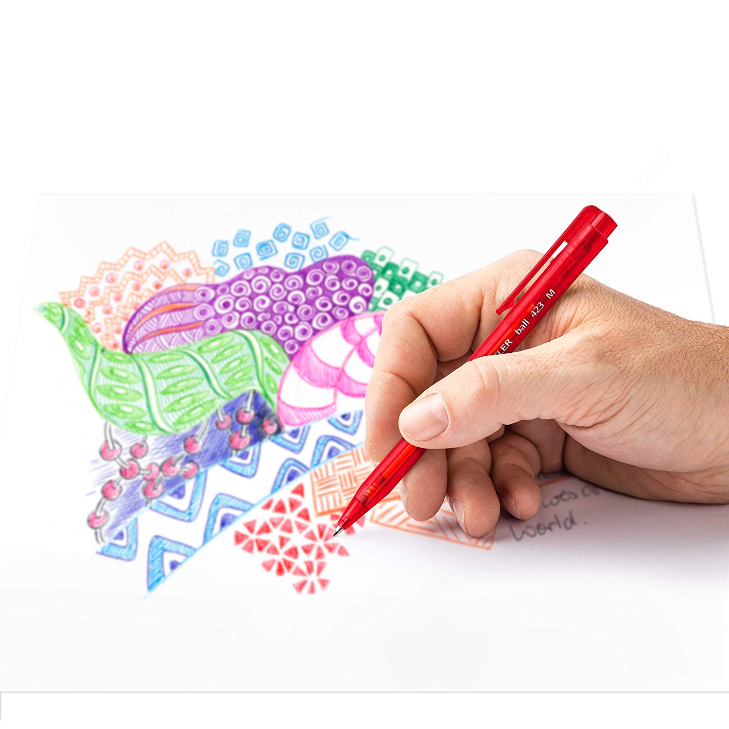 STAEDTLER Medium Retractable Rainbow Ballpoint Pens, Assorted, Pack of 8, 8 Count (Pack of 1) - Image 4