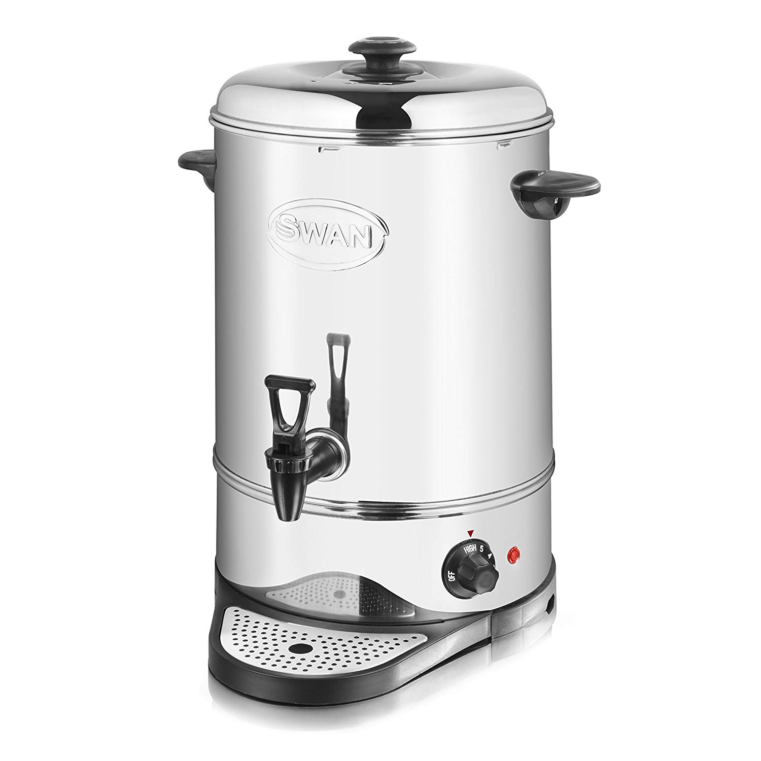 Swan SWU16L Catering Urn with Automatic Temperature Control, Drip Tray, 16L, 2200W, Stainless Steel, 16 Litres