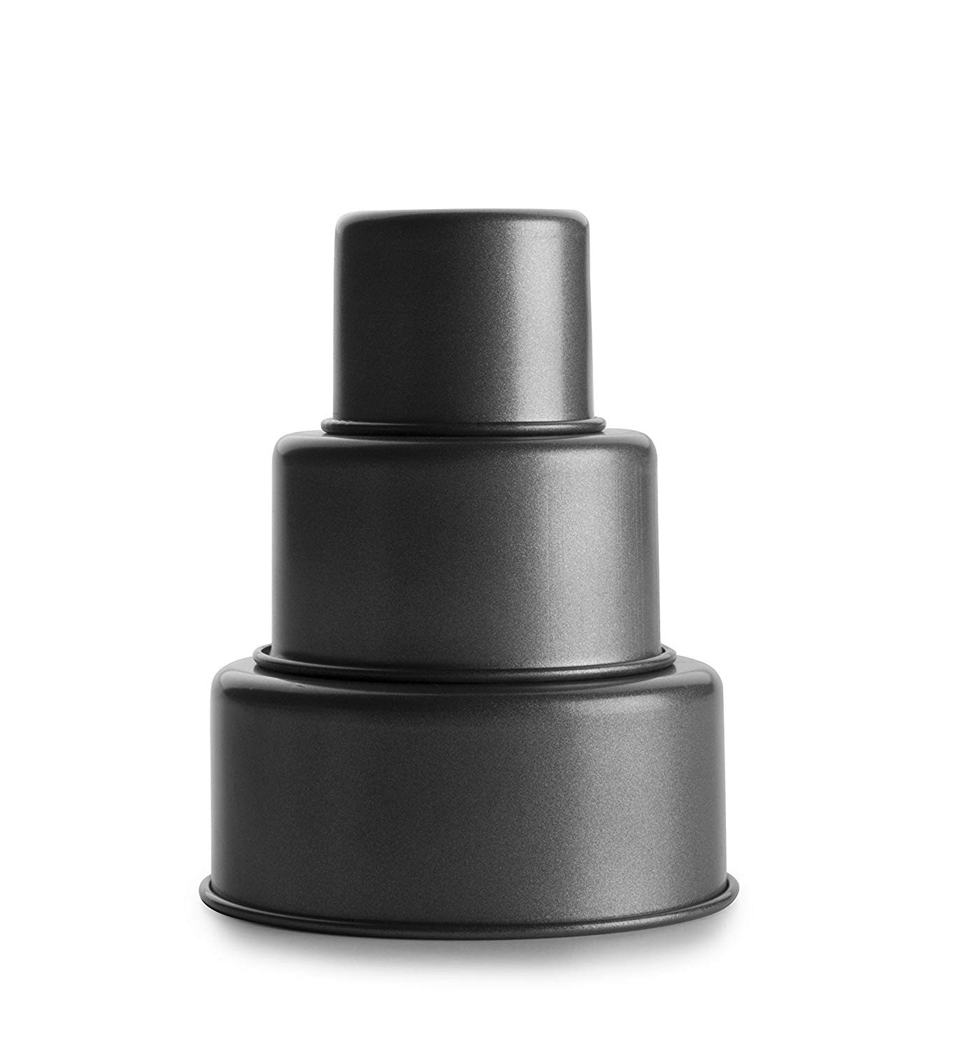 Ibili 827400 - Molde para tarta, tres pisos, Black, 12 x 12 x 5 cm