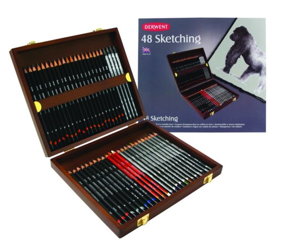 Derwent Sketching Collection, Drawing & Writing, Set Of 48 Pencils In A Wooden Gift Box, Ideal For Sketching, Professional Quality, 0700759 - Image 2