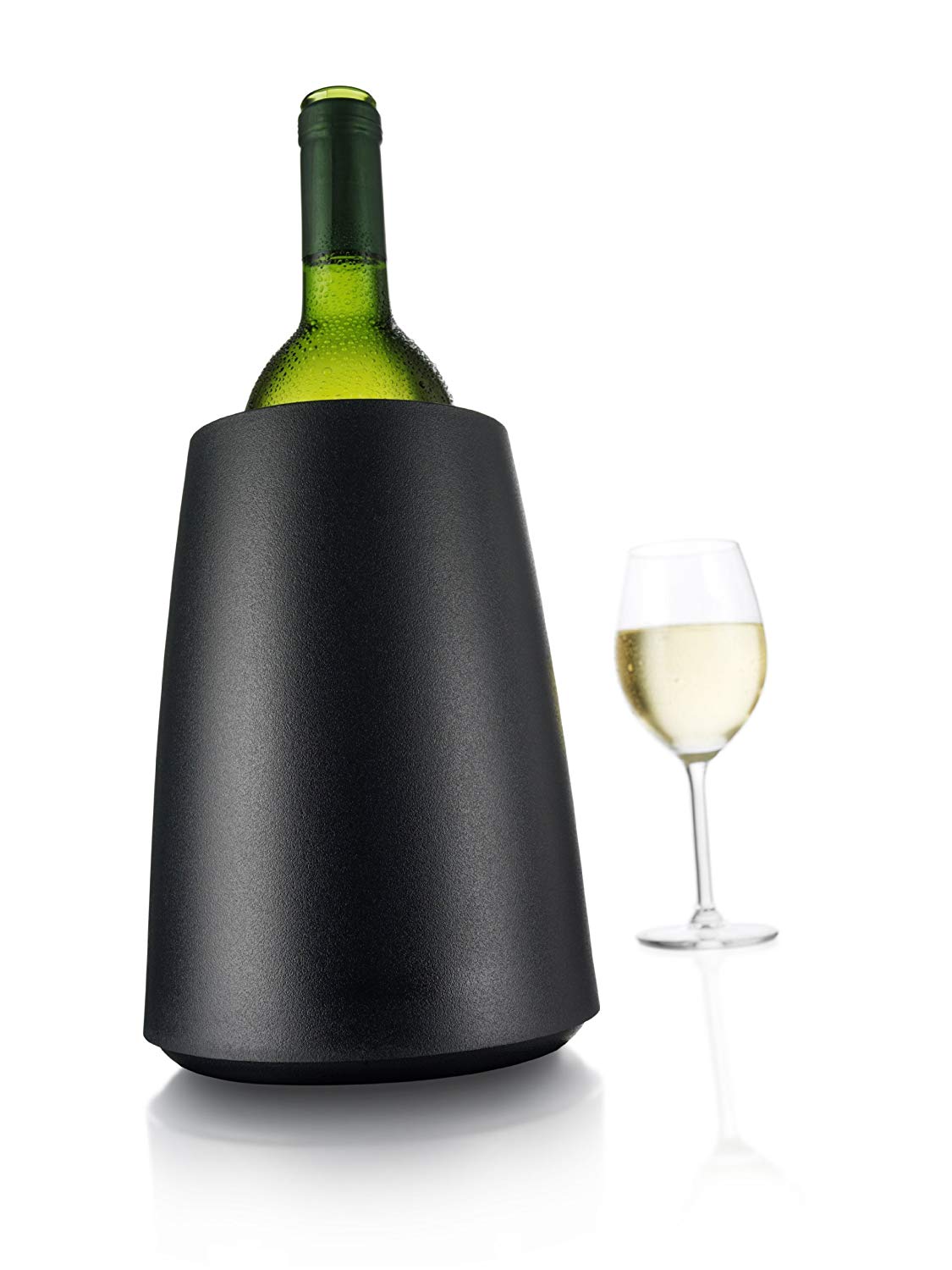 Vacu Vin Elegant Wine Cooler, Black, Active Wine Bottle Chiller with Freezer Sleeve, Modern Insulated Cooler - Image 2